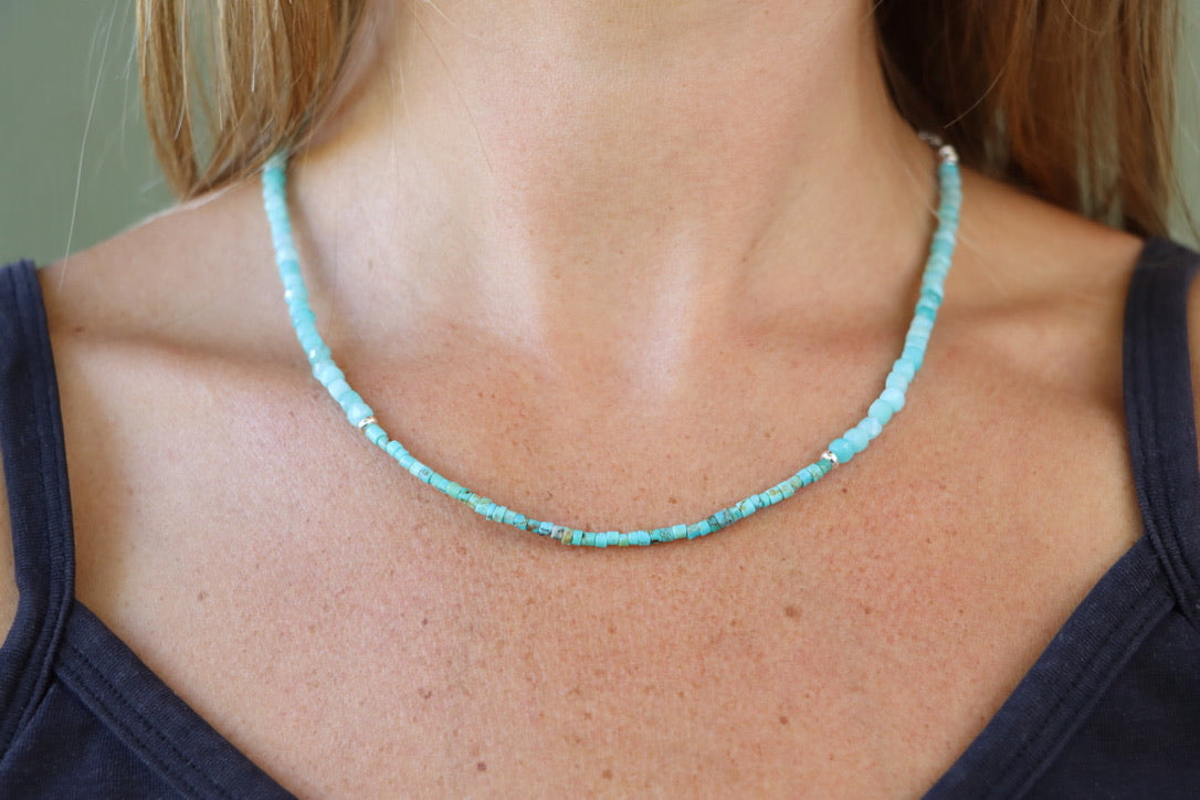 Beaded Necklace (Turquoise/Amazonite)