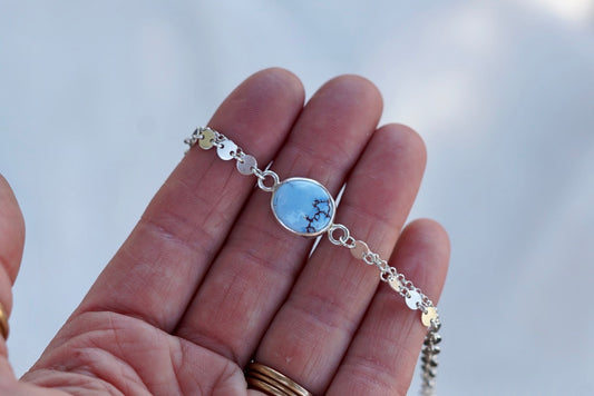 Boho Turquoise Anklet (Golden Hill)