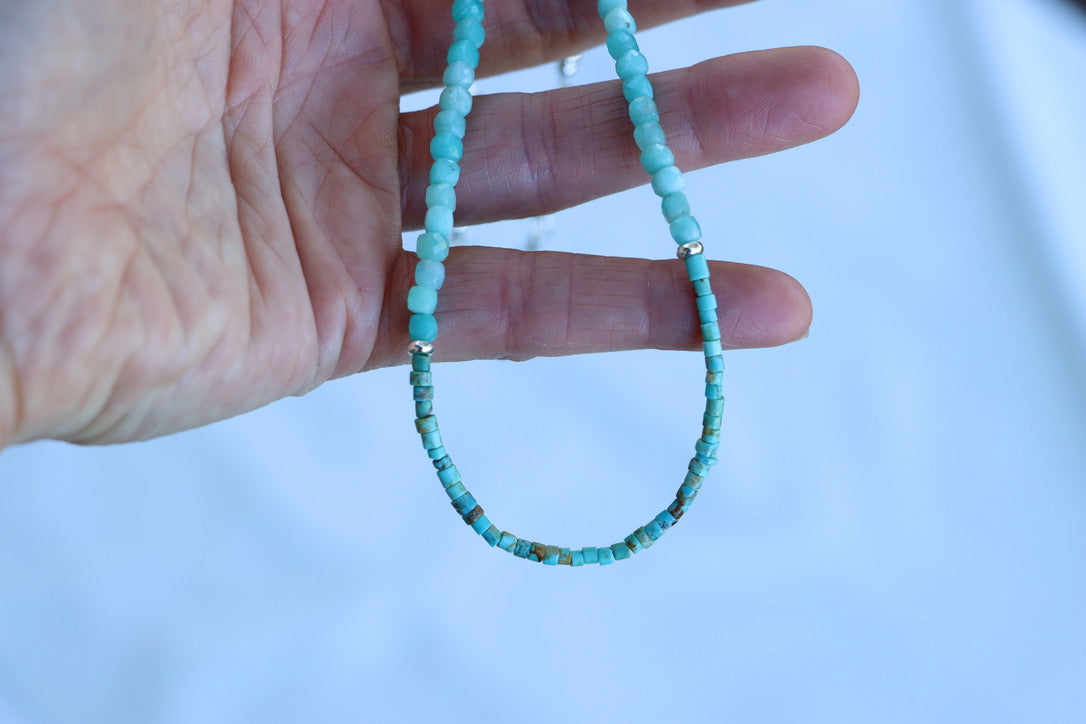 Beaded Necklace (Turquoise/Amazonite)