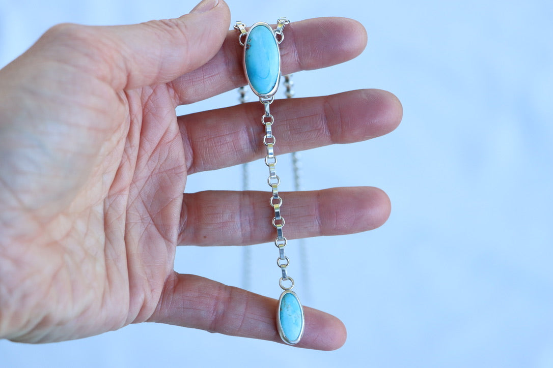 Lariat Necklace (Blue Bird)