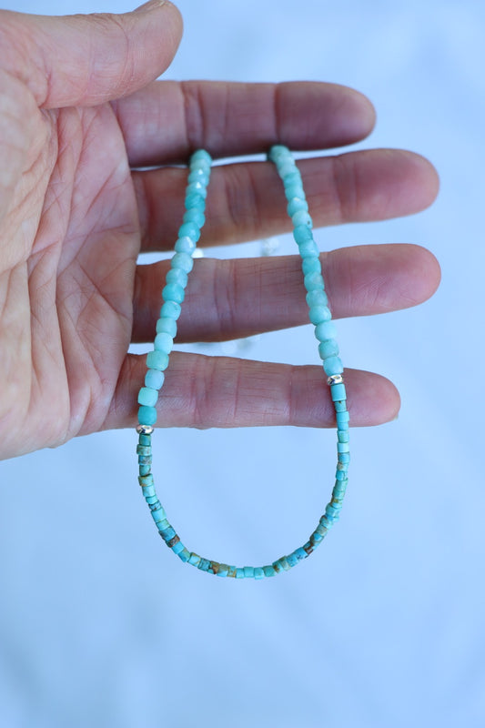 Beaded Necklace (Turquoise/Amazonite)