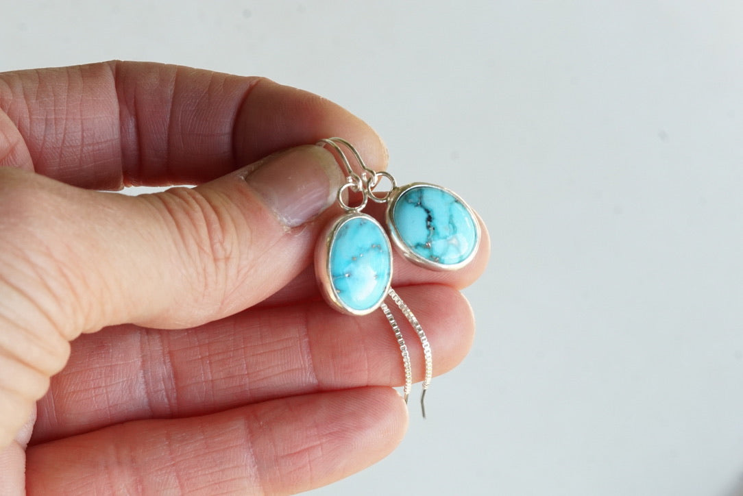 Turquoise Threader Earring (Blue Bird)