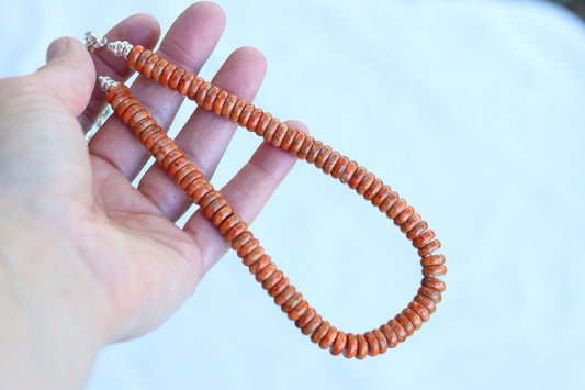 Beaded Necklace (Apple Coral)