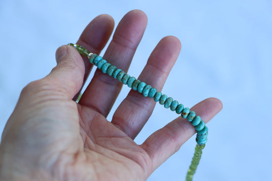 Beaded Necklace (Turquoise/Peridot)