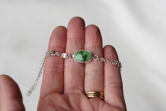 Boho Turquoise Anklet (Verde Valley)