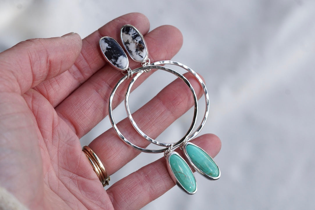 Hammered Organic Hoops (Verde Valley)