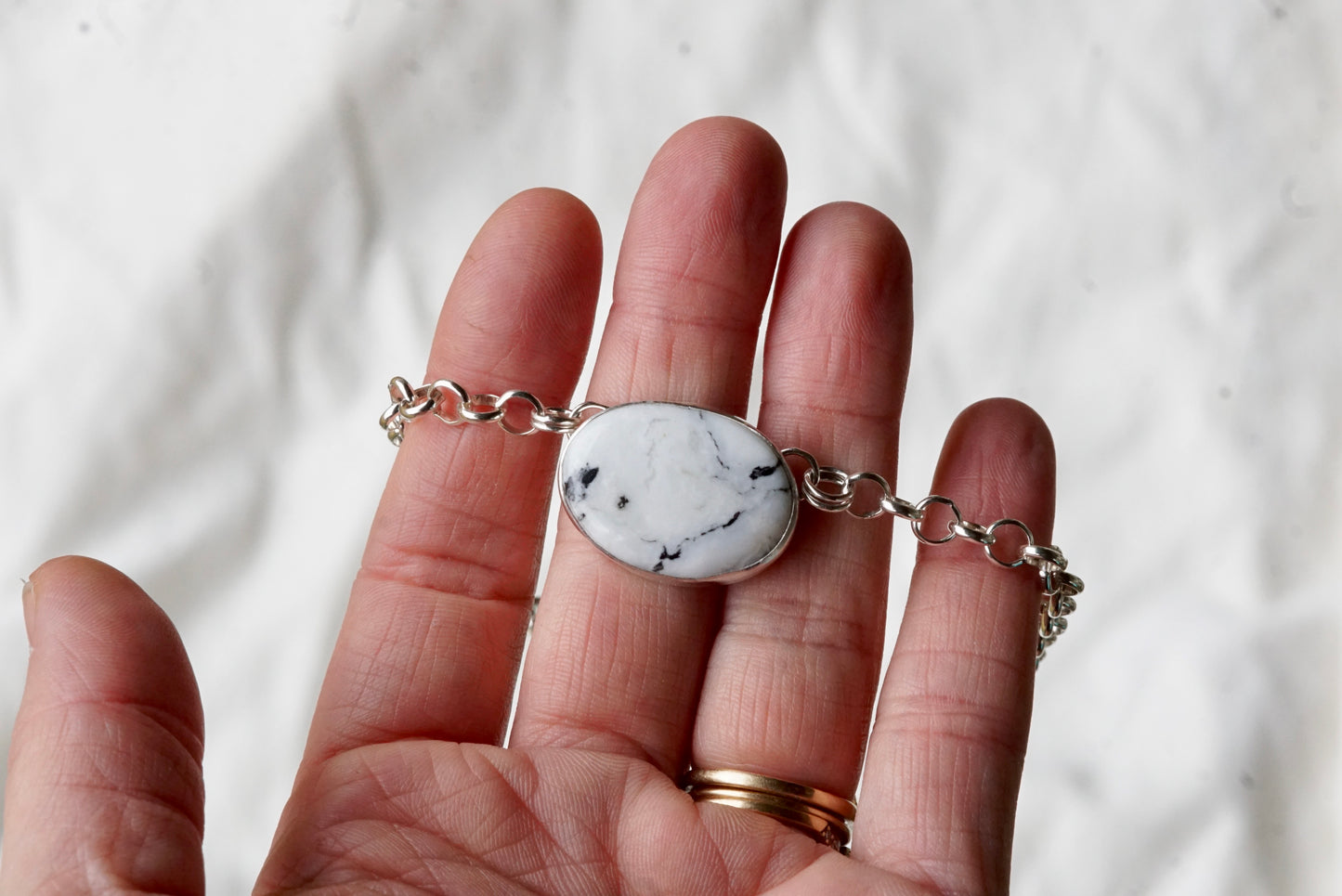 Turquoise Choker Necklace (White Buffalo)