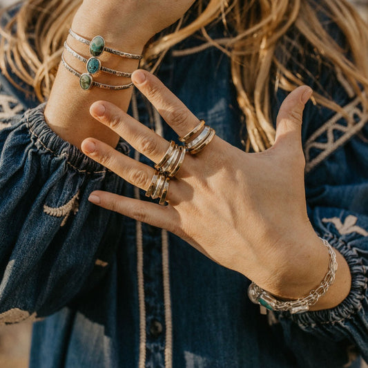 Silver and Gold Stacker Ring Set