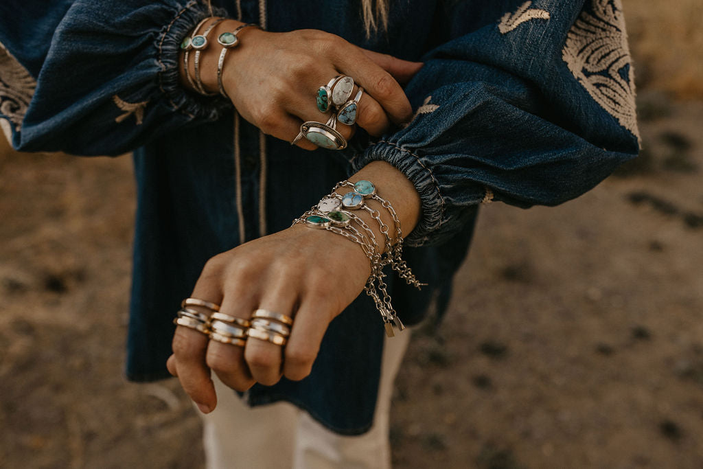 Silver and Gold Stacker Ring Set