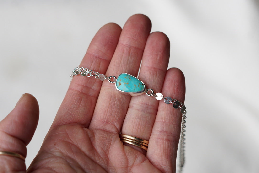 Boho Turquoise Anklet (Palamino)