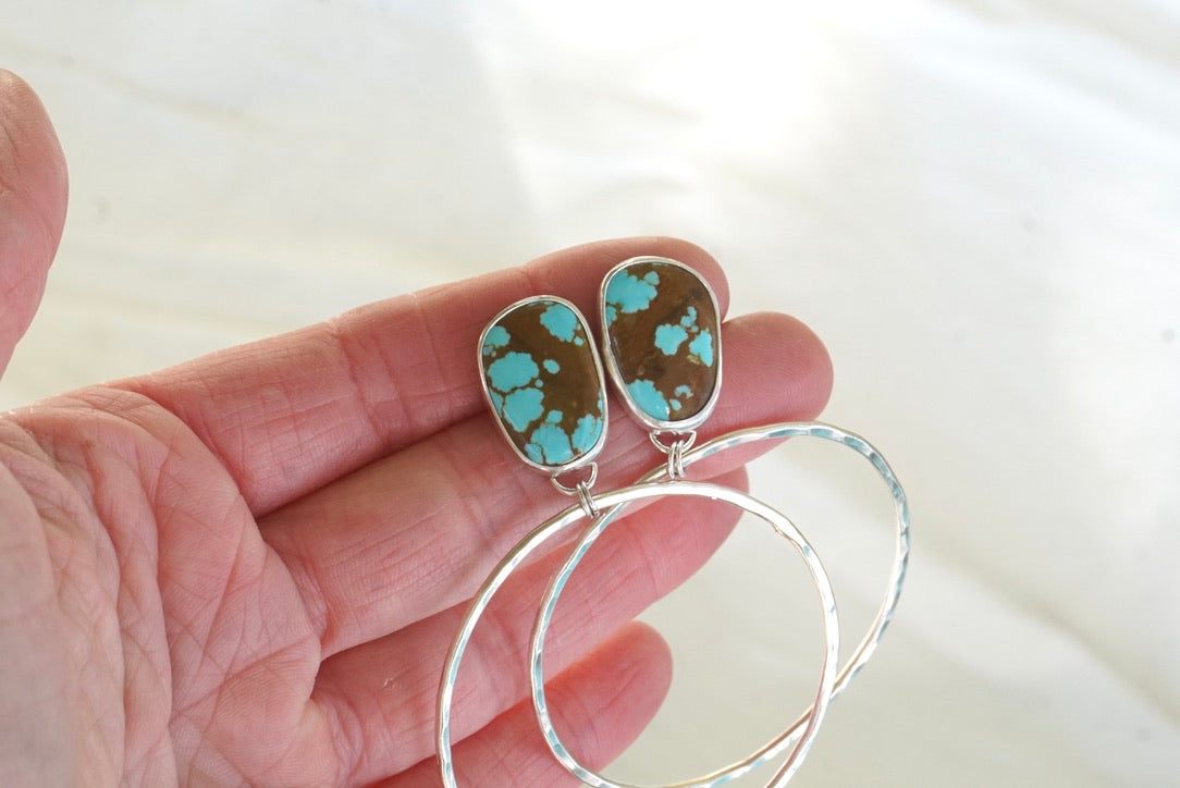Hammered Organic Hoops (Royston)