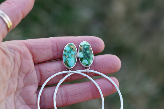 Hammered Organic Hoops (Sonoran Gold)