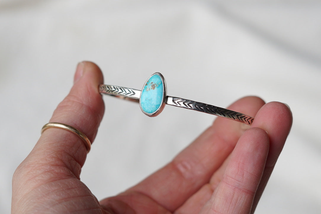 Stamped Cuff (Blue Bird)