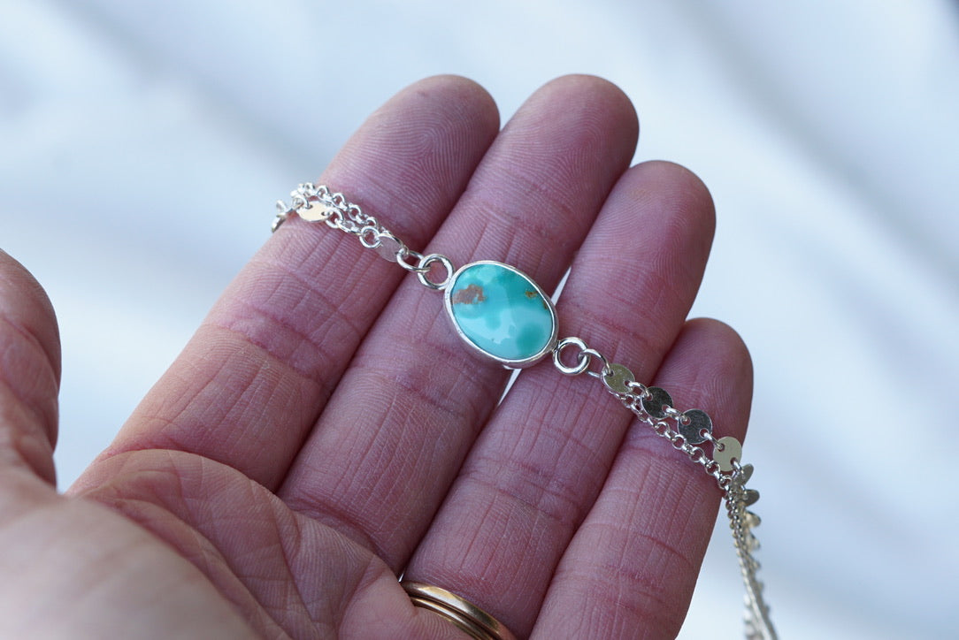 Boho Turquoise Anklet (Emerald Valley)