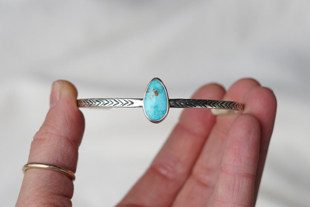 Stamped Cuff (Blue Bird)