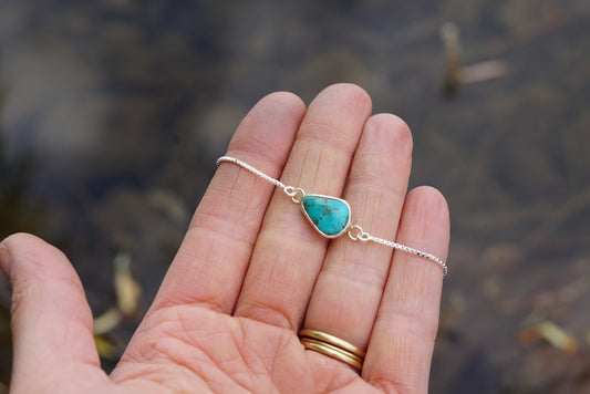 Box Chain Adjustable Bracelet (Emerald Valley)