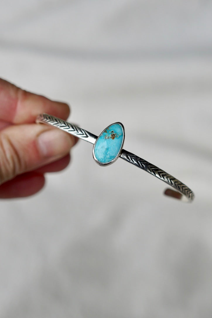 Stamped Cuff (Blue Bird)