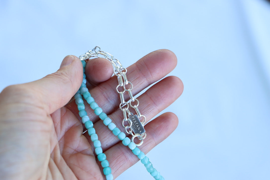 Beaded Necklace (Turquoise/Amazonite)