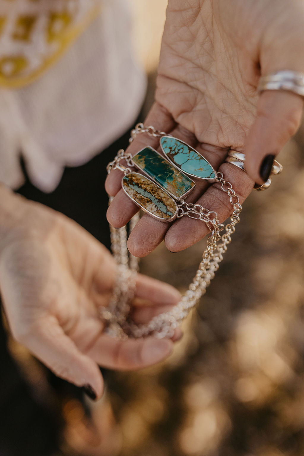 Turquoise Choker Necklace (Royston Ribbon)