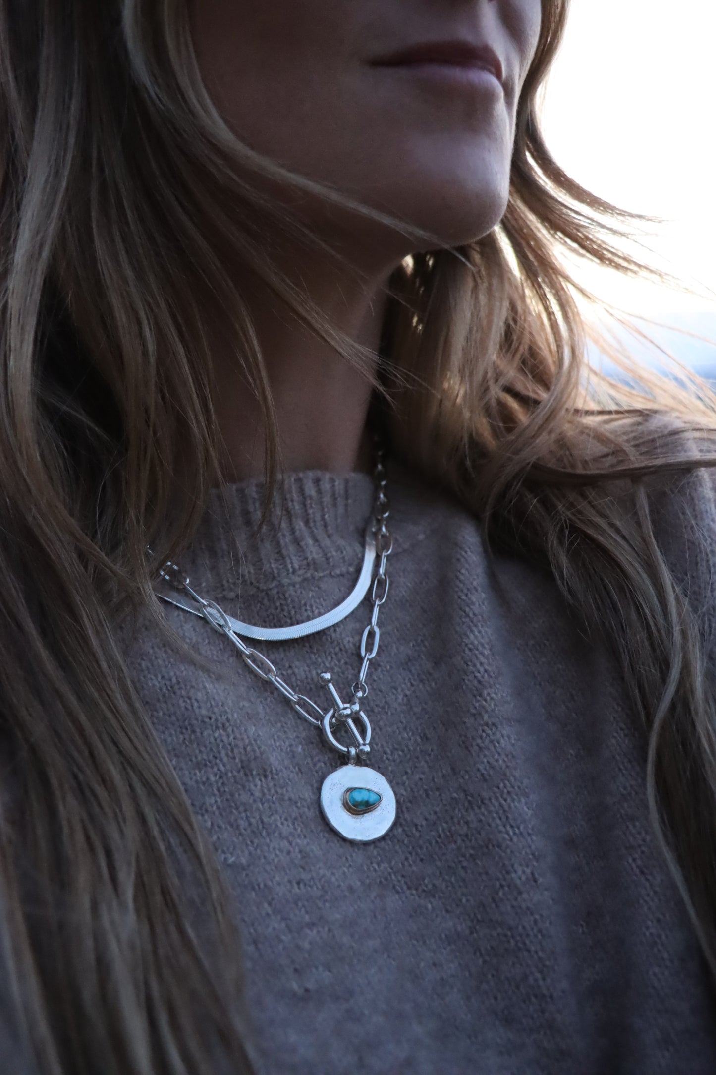Token Necklace w/ Turquoise #2