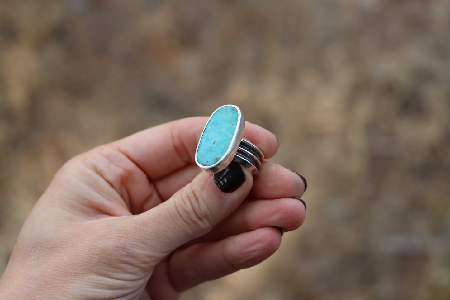 White Water Turquoise Ring (size 6)