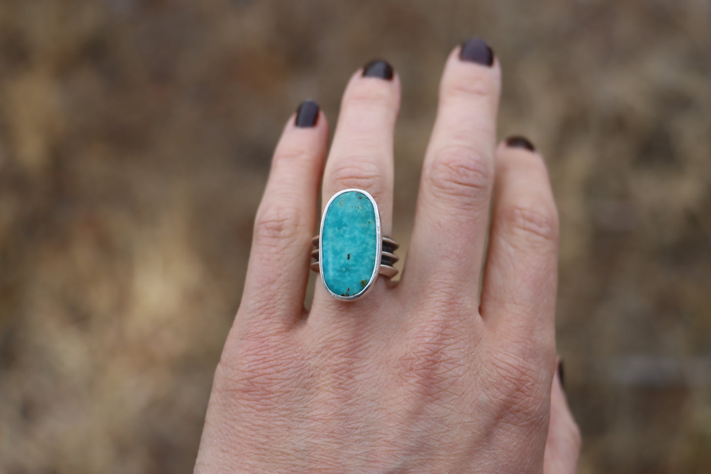 White Water Turquoise Ring (size 6)