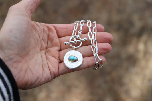 Token Necklace w/ Turquoise #1