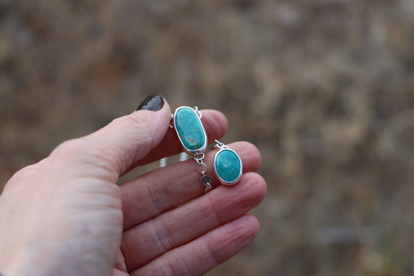 Lariat Necklace (White Water)