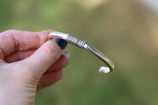 Wrapped Silver Cuff (XS/S)