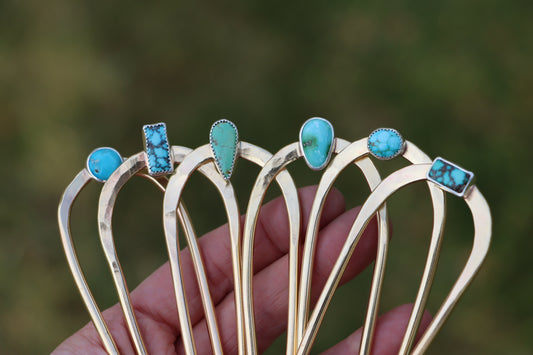 Turquoise Hair Fork #4