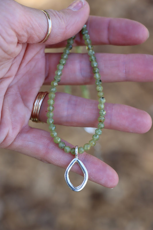 Mosaic Charm Necklace - Peridot