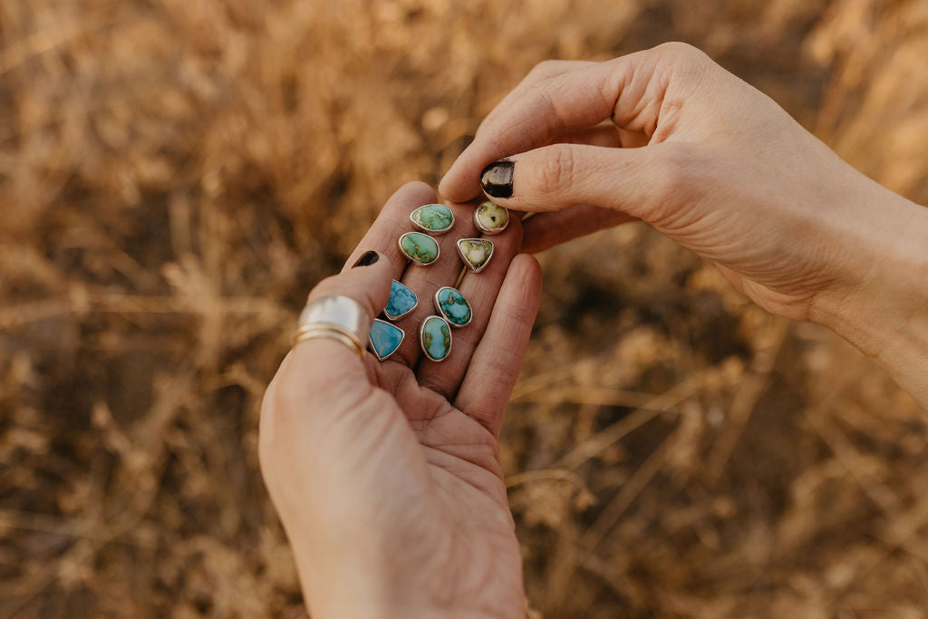 Stud Earrings (Blue Bird)