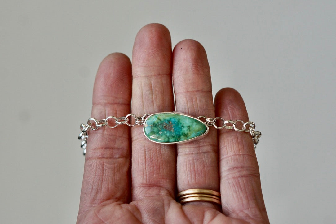Turquoise Choker Necklace (Sonoran Gold)