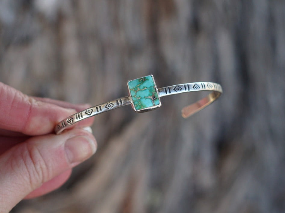 Stamped Cuff Bracelet (Sonoran Gold)