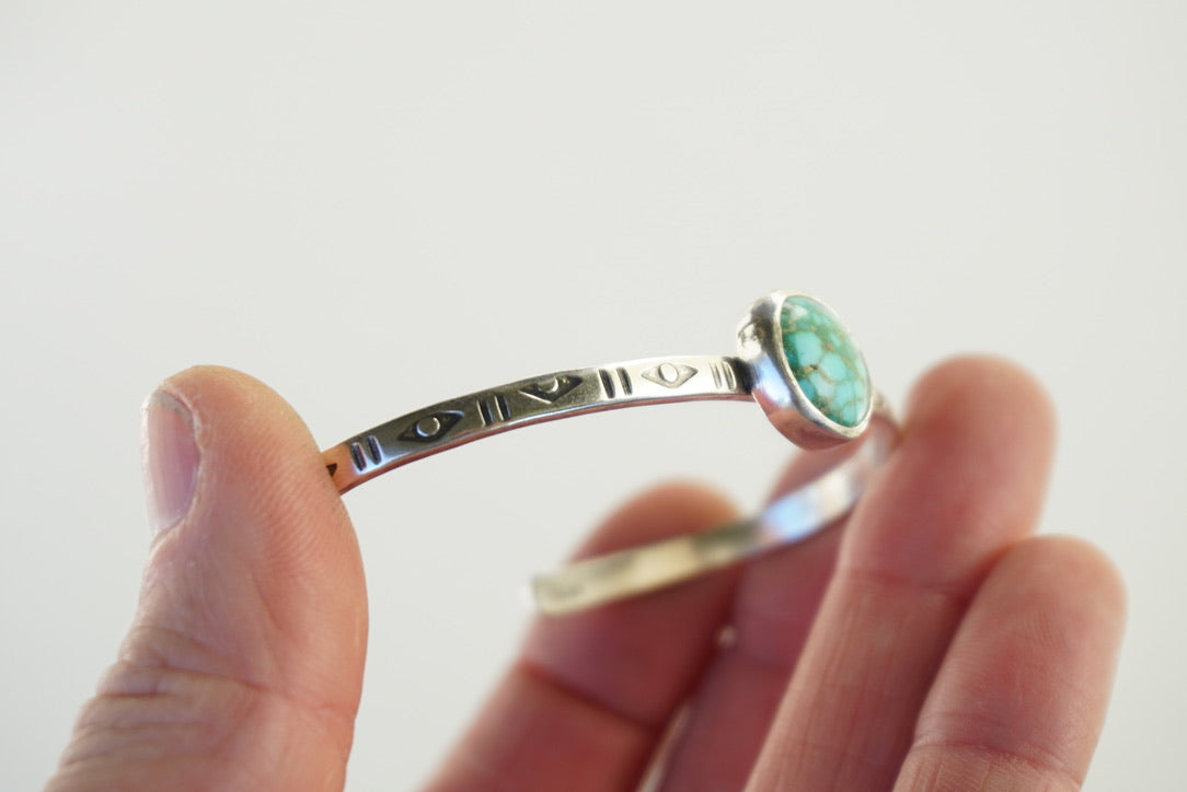 Stamped Cuff Bracelet (Turquoise Mountain)