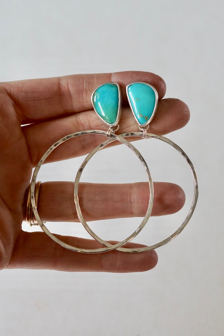 Hammered Organic Hoops (Royston)