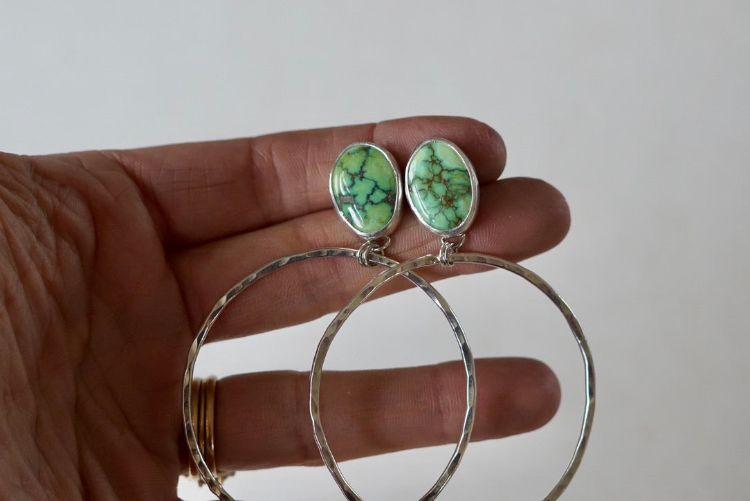 Hammered Organic Hoops (Verde Valley)