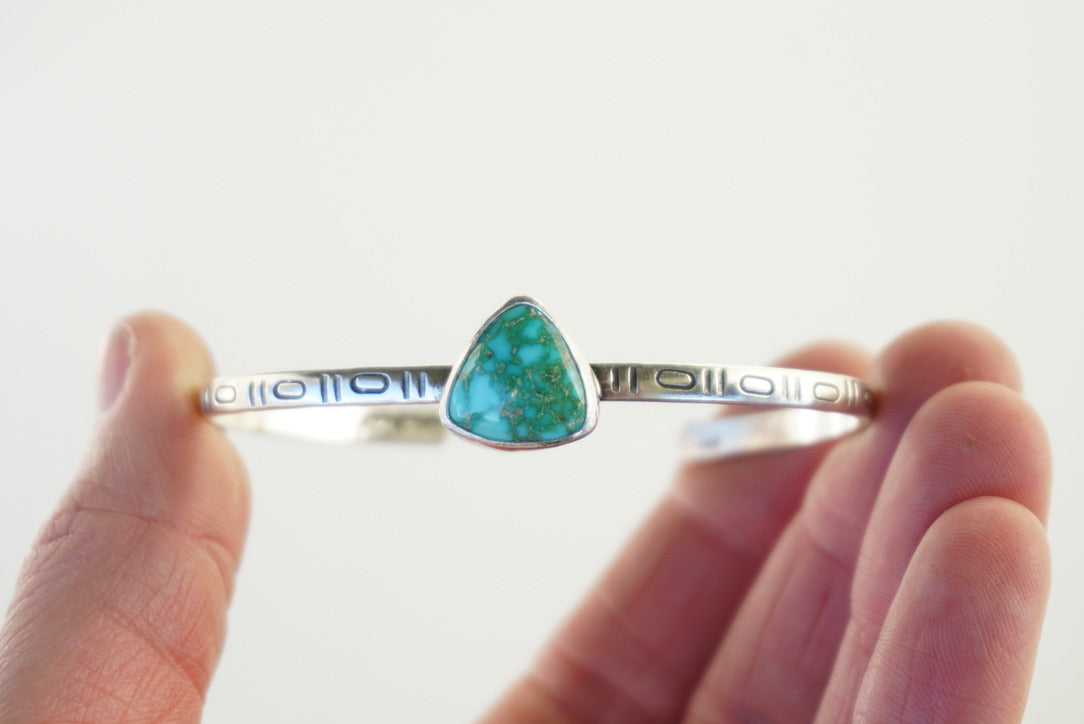Stamped Cuff Bracelet (Turquoise Mountain)