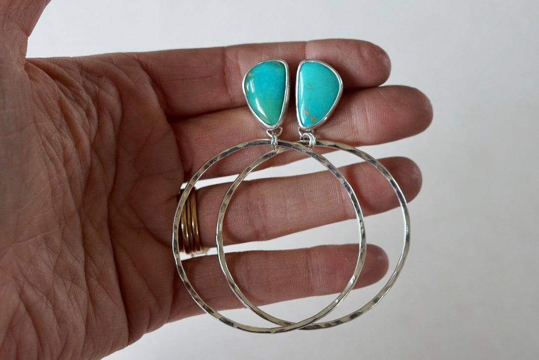 Hammered Organic Hoops (Royston)