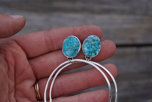 Hammered Organic Hoops (Kingman)