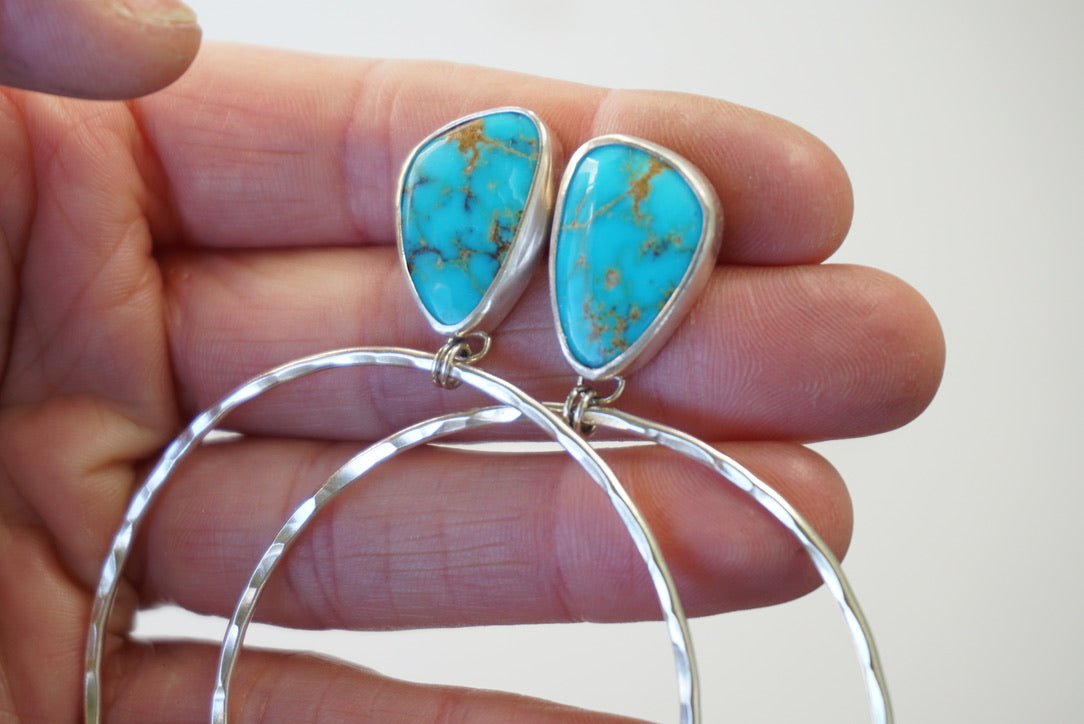 Hammered Organic Hoops (Royston)
