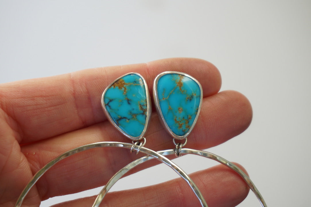 Hammered Organic Hoops (Royston)