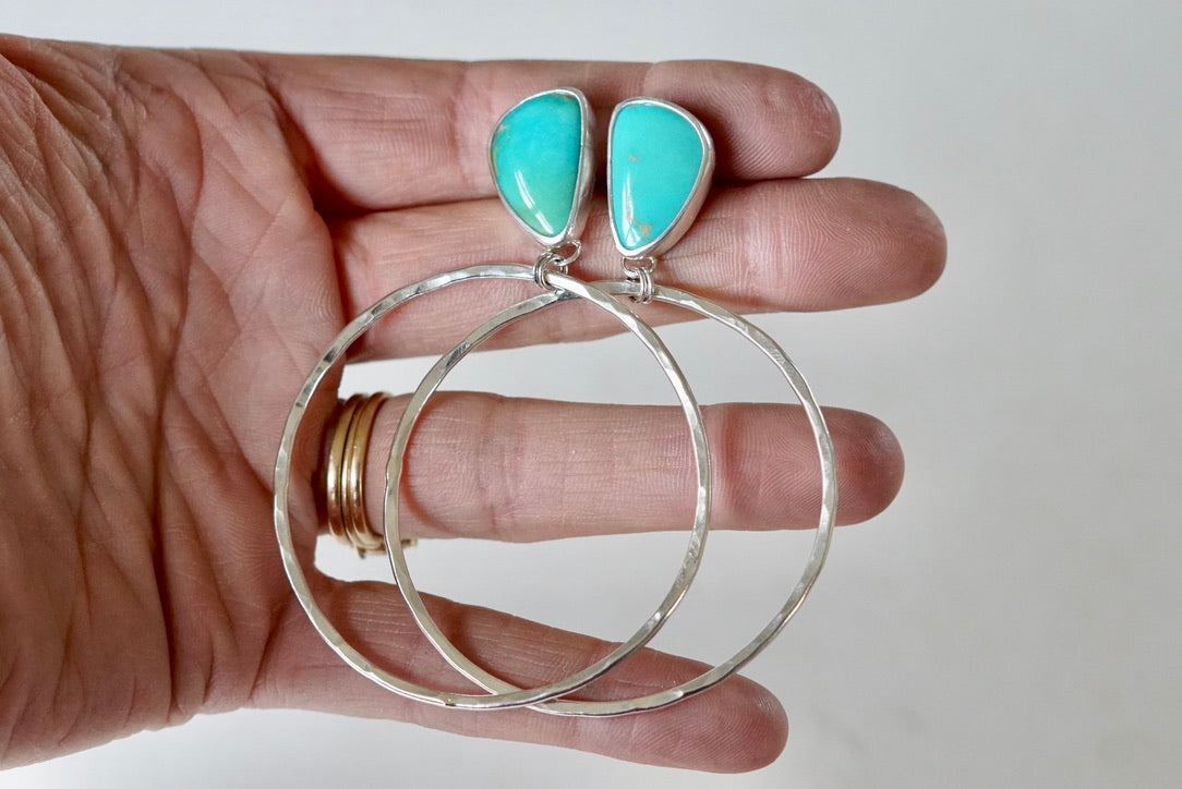 Hammered Organic Hoops (Royston)