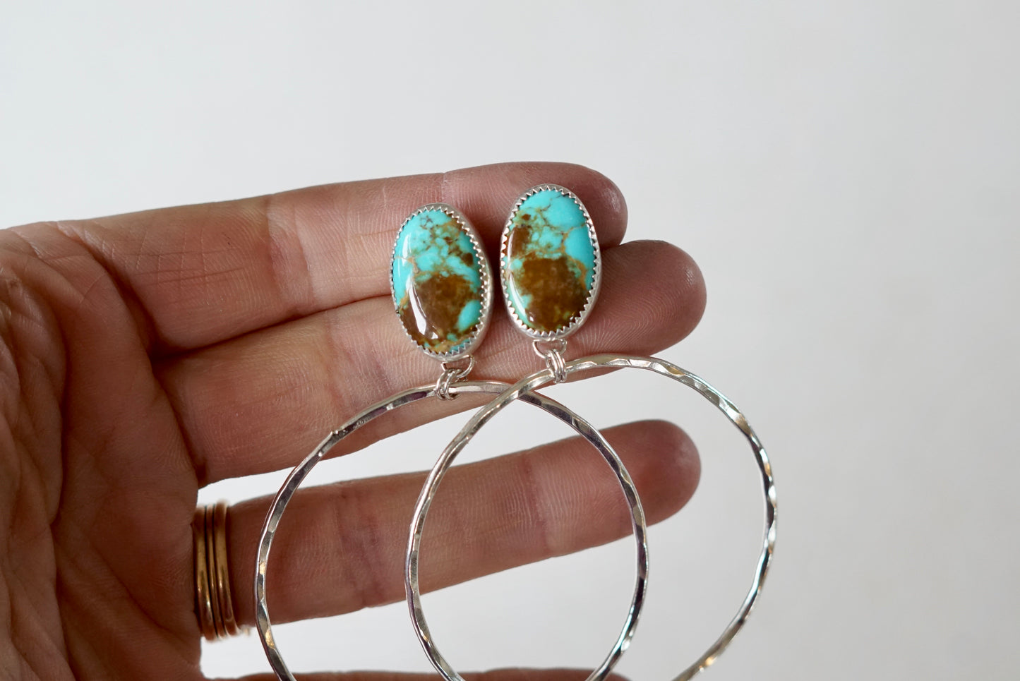 Hammered Organic Hoops (Royston)