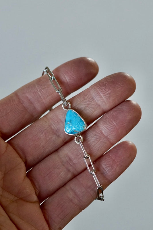 Cable Chain Adjustable Bracelet (Blue Moon)