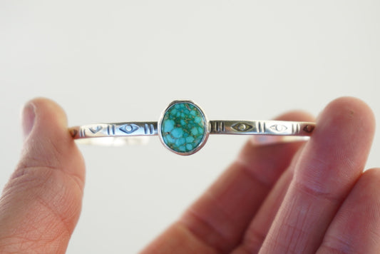 Stamped Cuff Bracelet (Turquoise Mountain)