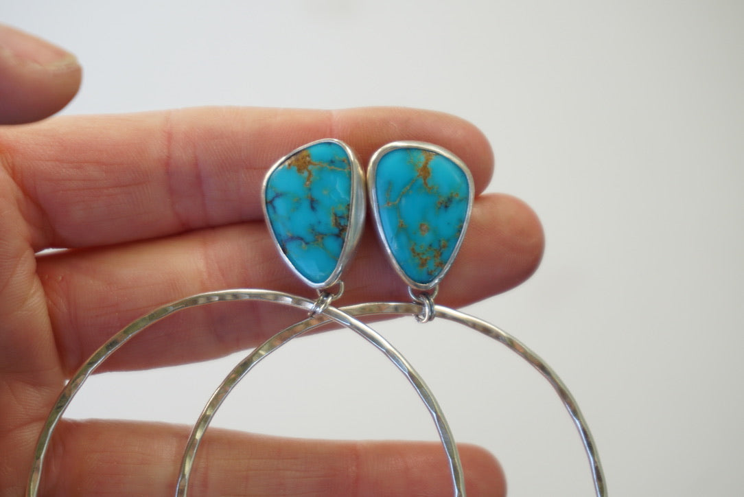 Hammered Organic Hoops (Royston)