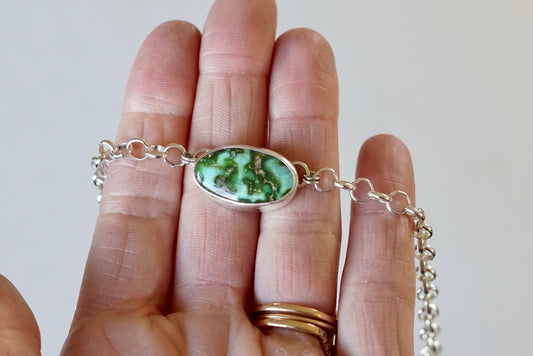 Turquoise Choker Necklace (Sonoran Gold)