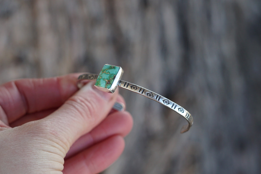 Stamped Cuff Bracelet (Sonoran Gold)