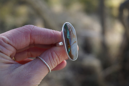 Silver & Turquoise Ring (size 7)